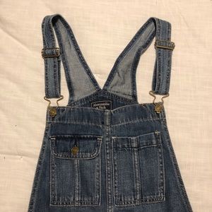 Abercrombie and Fitch distressed overalls